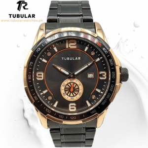 Tubular date and downsecond watch