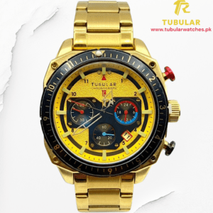 Tubular Square chronograph & date watch