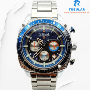 Tubular Square chronograph & date watch
