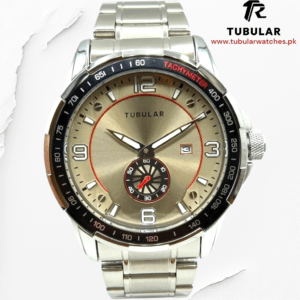 Tubular date and downsecond watch