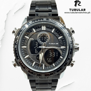 Tubular Digital and analog (dual time) watches