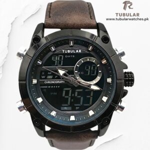 Tubular Digital and analog (dual time) watches